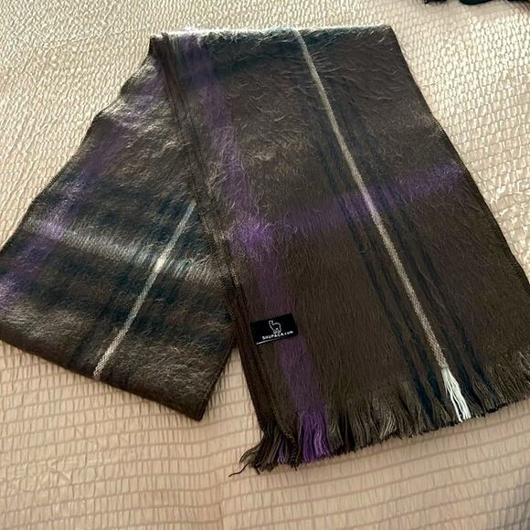 Shupaca Brushed Alpaca Stripe Unisex Scarf.. Ecuador - Picture 5 of 9